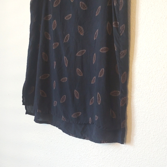 Pure Silk Leaf Print Blouse Top - Picture 7 of 13